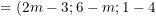 \small =(2m-3;6-m;1-4)=(2m-3;6-m;-3)